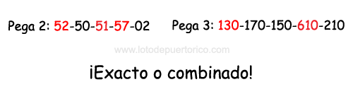 números de pega 2 y pega 3