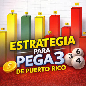imagen incluye gráficos de lotería pega 3 de Puerto Rico