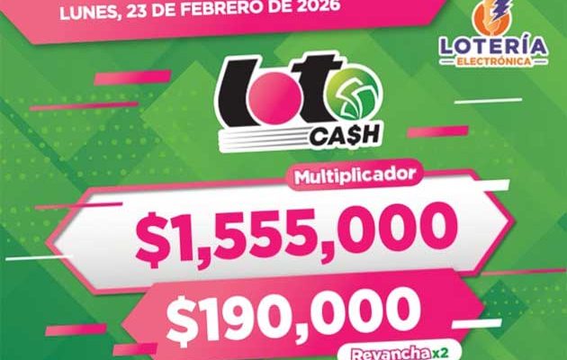 Imagen con los premios actuales de loto cash y revancha